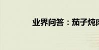 業界問答:茄子燉肉的做法