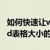 如何快速讓word表格變大變小 以及調整word表格大小的技巧