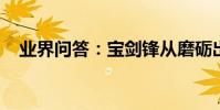 業界問答:寶劍鋒從磨礪出下一句是什么