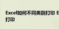 Excel如何不同類別打印 Excel如何不同類別打印