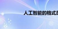 人工智能的格式是什么