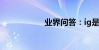 業界問答:ig是什么