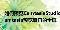 如何預覽CamtasiaStudio的全屏 如何預覽Camtasia預覽窗口的全屏