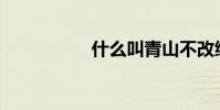 什么叫青山不改綠水?