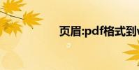 頁眉:pdf格式到word