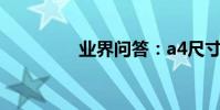 業界問答:a4尺寸是多少