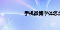 手機微博字體怎么變大