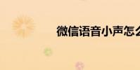 微信語音小聲怎么解決