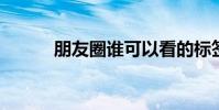 朋友圈誰可以看的標簽怎么刪除