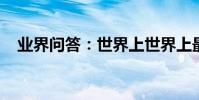 業界問答:世界上世界上最大的是什么車