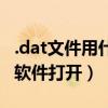 .dat文件用什么打開（.dat文件格式要用什么軟件打開）