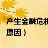 產生金融危機的原因是什么（產生金融危機的原因）