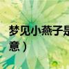 夢見小燕子是什么意思（夢見小燕子是什么寓意）