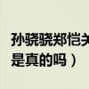 孫驍驍鄭愷關系是什么（網傳兩人相戀的消息是真的嗎）