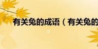 有關兔的成語(有關兔的成語 及寓意)