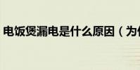 電飯煲漏電是什么原因(為什么電飯煲漏電)