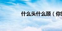 什么頭什么頸(你知道嗎)