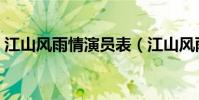 江山風雨情演員表(江山風雨情有哪些演員)