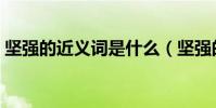 堅強的近義詞是什么(堅強的近義詞有哪些)