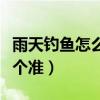 雨天釣魚怎么釣（秋季雨天釣魚有技巧一釣一個準）
