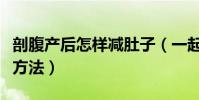 剖腹產后怎樣減肚子(一起來了解一下有什么方法)