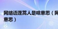 網絡語蓬蒿人是啥意思(網絡語蓬蒿人是什么意思)