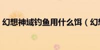 幻想神域釣魚用什么餌(幻想神域釣魚攻略)
