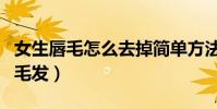 女生唇毛怎么去掉簡單方法(如何淡化唇邊的毛發)