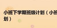 小班下學期班級計劃(小班下學期班級教學計劃)