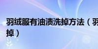 羽絨服有油漬洗掉方法(羽絨服有油漬怎么洗掉)