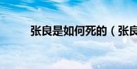 張良是如何死的(張良晚年生活)