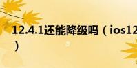 12.4.1還能降級嗎(ios12.4.1怎么降回12.4)