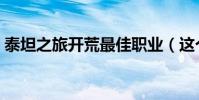 泰坦之旅開荒最佳職業(這個職業該怎么玩)
