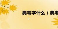 典韋字什么(典韋簡介)