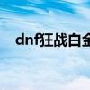 dnf狂戰白金徽章選什么（dnf狂戰嗜血）