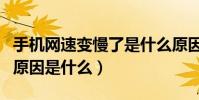 手機網速變慢了是什么原因(手機網速變慢了原因是什么)
