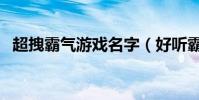 超拽霸氣游戲名字(好聽霸氣的游戲名字)
