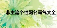 非主流個性網名霸氣大全(好聽的網名)