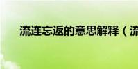 流連忘返的意思解釋(流連忘返釋義)