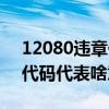 12080違章代碼代表什么意思（12080違章代碼代表啥意思）