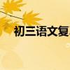 初三語文復習資料（初三語文如何復習）