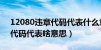 12080違章代碼代表什么意思(12080違章代碼代表啥意思)