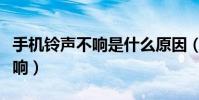 手機鈴聲不響是什么原因(為什么手機鈴聲不響)