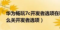 華為暢玩7c開發者選項在哪(華為暢享七怎么關開發者選項)