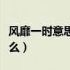 風靡一時意思是什么（詞語風靡一時意思是什么）