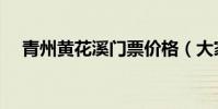 青州黃花溪門票價格(大家可以去玩耍)