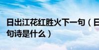 日出江花紅勝火下一句(日出江花紅勝火下一句詩是什么)