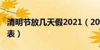 清明節放幾天假2021(2021清明節放假時間表)