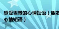 感受雪景的心情短語(朋友圈里關于雪的說說心情短語)