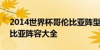 2014世界杯哥倫比亞陣型 2014世界杯哥倫比亞陣容大全